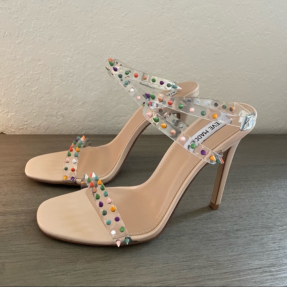Steve Madden Nuna Bright Multicolor Nude Heels Size 8.5 - Picture 4 of 6